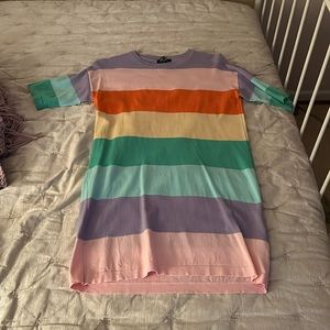 Colorful T-shirt dress